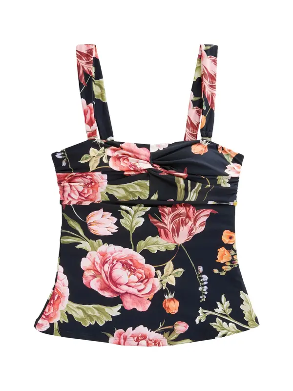 Next Next Tankini top  zelena / roza / boja vina / crna