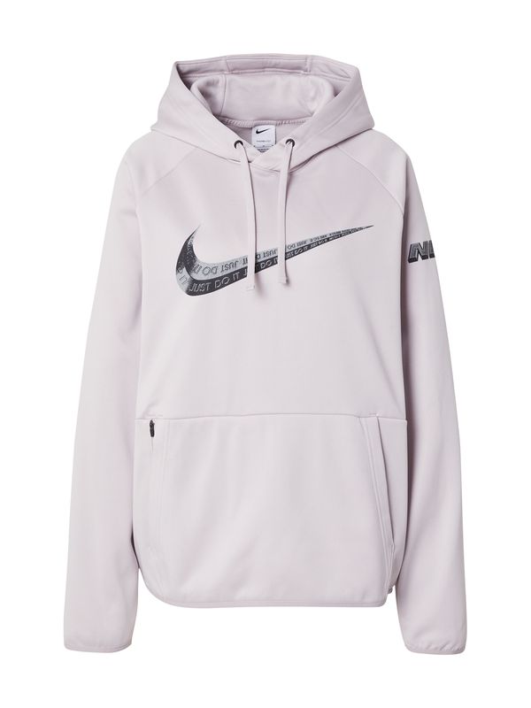 NIKE NIKE Sportska sweater majica  bež siva / svijetloljubičasta / crna