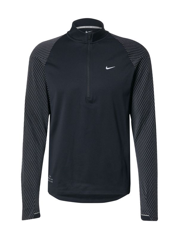 NIKE NIKE Sportska sweater majica 'Running Division'  siva / crna / bijela