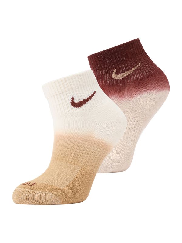 NIKE NIKE Sportske čarape 'Everyday Plus'  bež / boja devine dlake (camel) / crvena / bijela