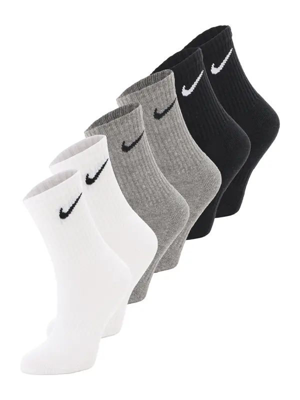 NIKE NIKE Sportske čarape 'Everyday'  siva / crna / bijela