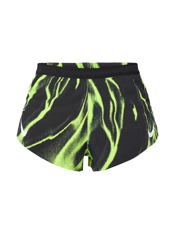 NIKE NIKE Sportske hlače 'AROSWFT'  neonsko zelena / crna
