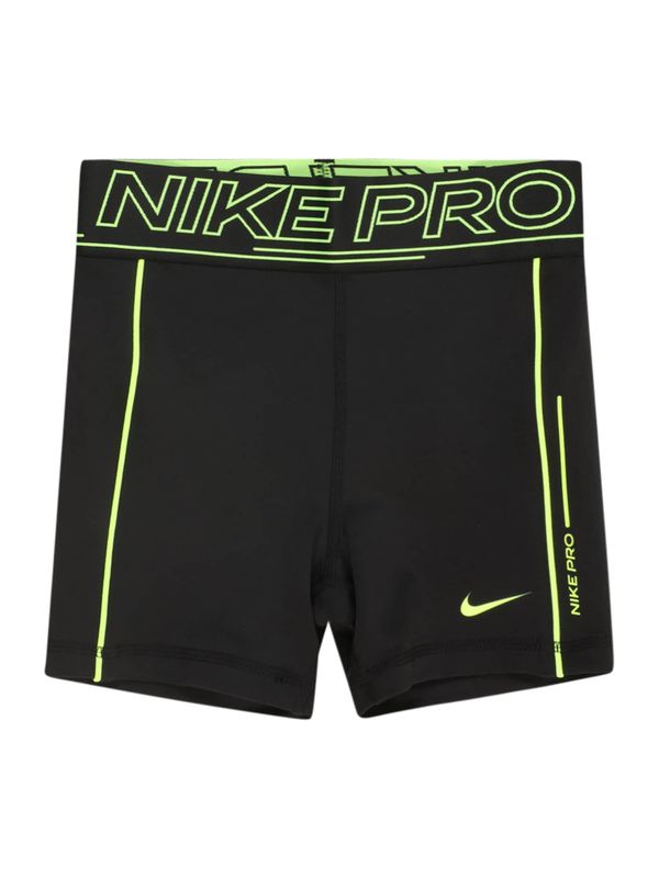 NIKE NIKE Sportske hlače  neonsko zelena / crna