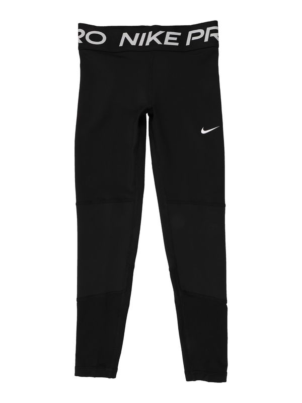NIKE NIKE Sportske hlače 'Pro'  svijetlosiva / crna / bijela