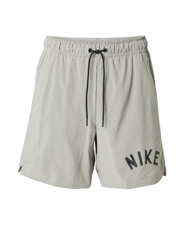 NIKE NIKE Sportske hlače 'UNLMTD SWOOSH'  bež siva / crna