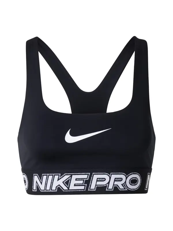 NIKE NIKE Sportski grudnjak  crna / srebro / bijela