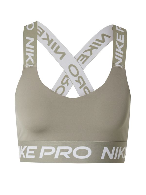 NIKE NIKE Sportski grudnjak  pastelno zelena / bijela