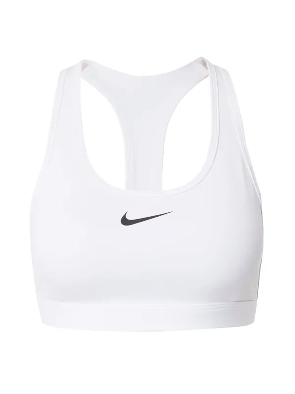 NIKE NIKE Sportski grudnjak 'Swoosh'  crna / bijela