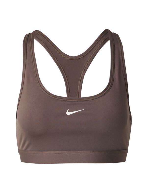 NIKE NIKE Sportski grudnjak 'Swoosh'  tamo siva