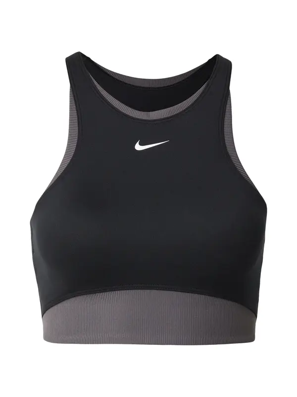 NIKE NIKE Sportski grudnjak  tamo siva / crna / bijela
