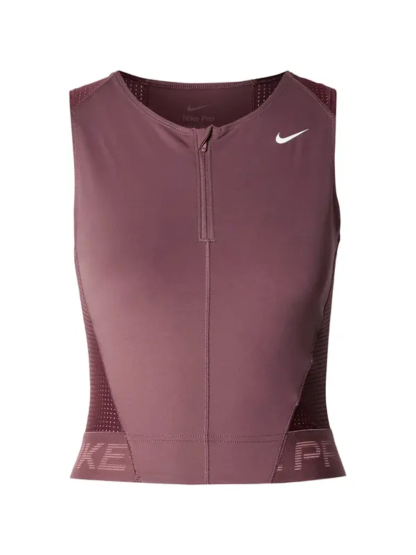 NIKE NIKE Sportski top  ciklama / burgund / bijela