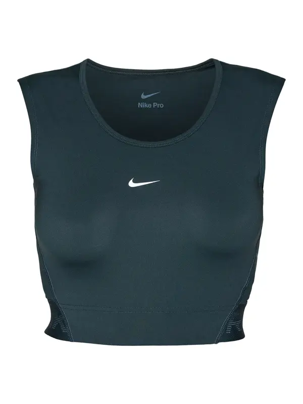 NIKE NIKE Sportski top 'Nike Pro'  tamno zelena / crna
