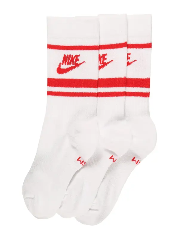 Nike Sportswear Nike Sportswear Čarape 'Everyday Essential'  svijetlo crvena / bijela