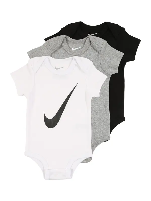 Nike Sportswear Nike Sportswear Dječji bodi  siva melange / crna / bijela