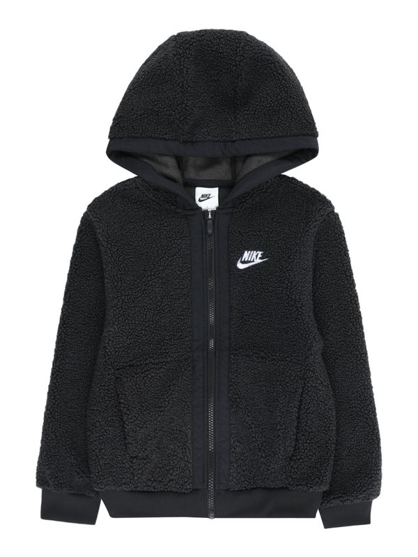 Nike Sportswear Nike Sportswear Flis jakna 'CLUB FLC'  crna / bijela