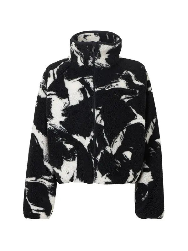 Nike Sportswear Nike Sportswear Flis jakna 'STREET'  crna / prljavo bijela