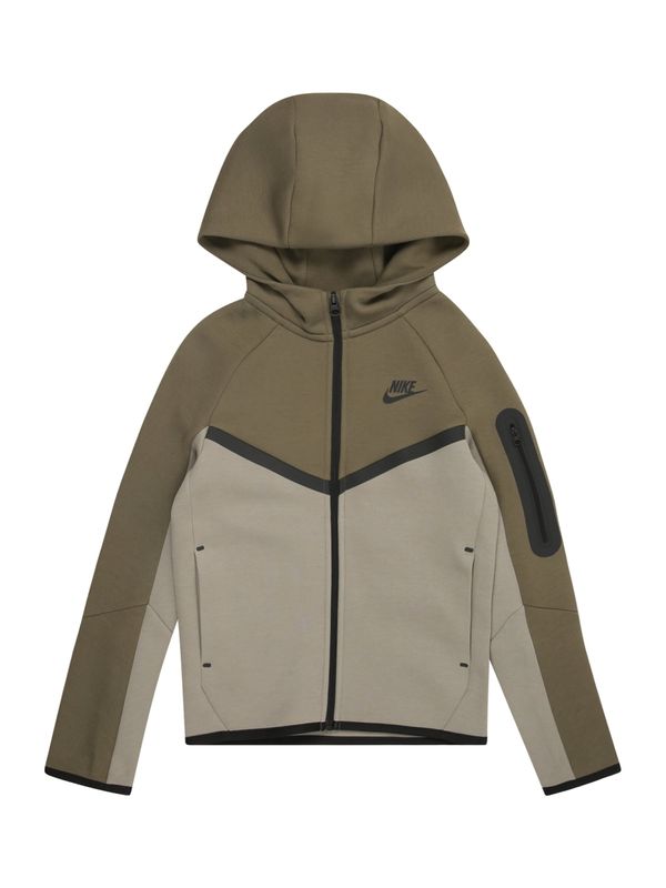 Nike Sportswear Nike Sportswear Gornji dio trenirke 'TCH FLC'  tamno bež / maslinasta / crna