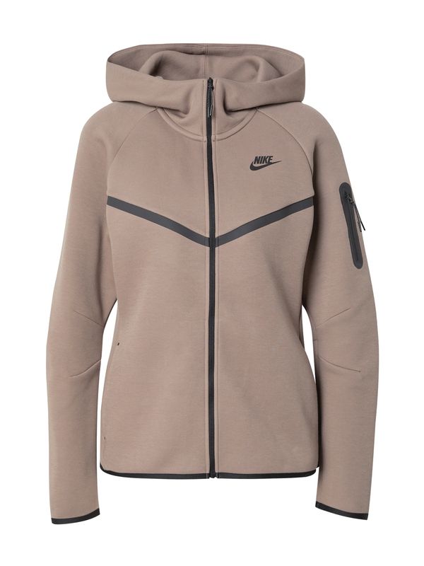 Nike Sportswear Nike Sportswear Gornji dio trenirke 'TECH FLEECE 2'  moka smeđa / crna