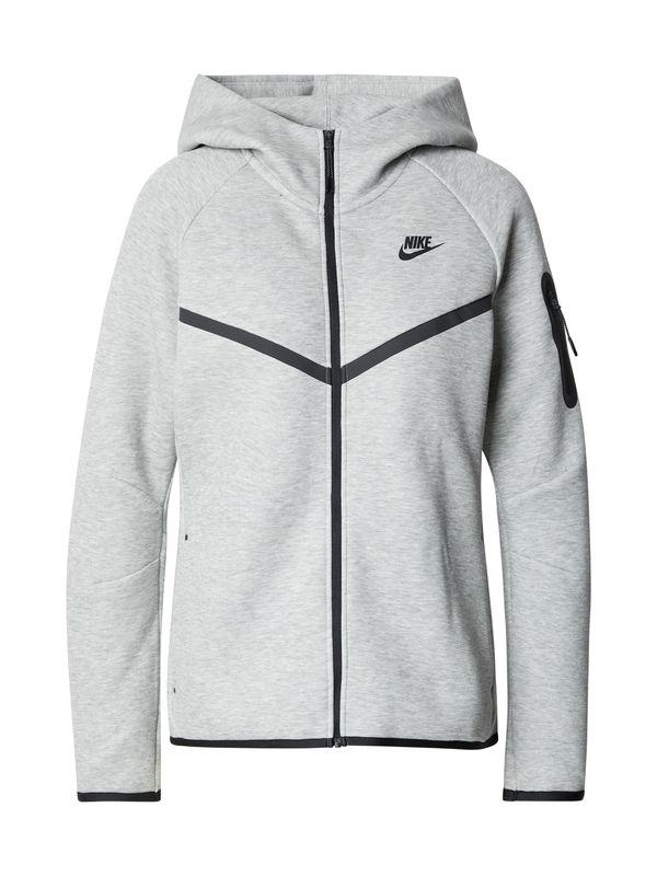 Nike Sportswear Nike Sportswear Gornji dio trenirke 'TECH FLEECE 2'  svijetlosiva / crna