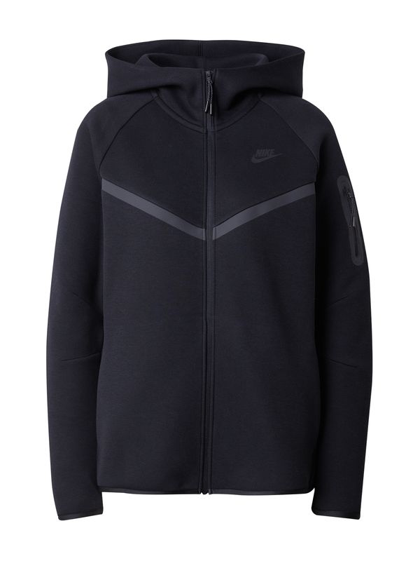 Nike Sportswear Nike Sportswear Gornji dio trenirke 'TECH FLEECE 2'  tamo siva / crna
