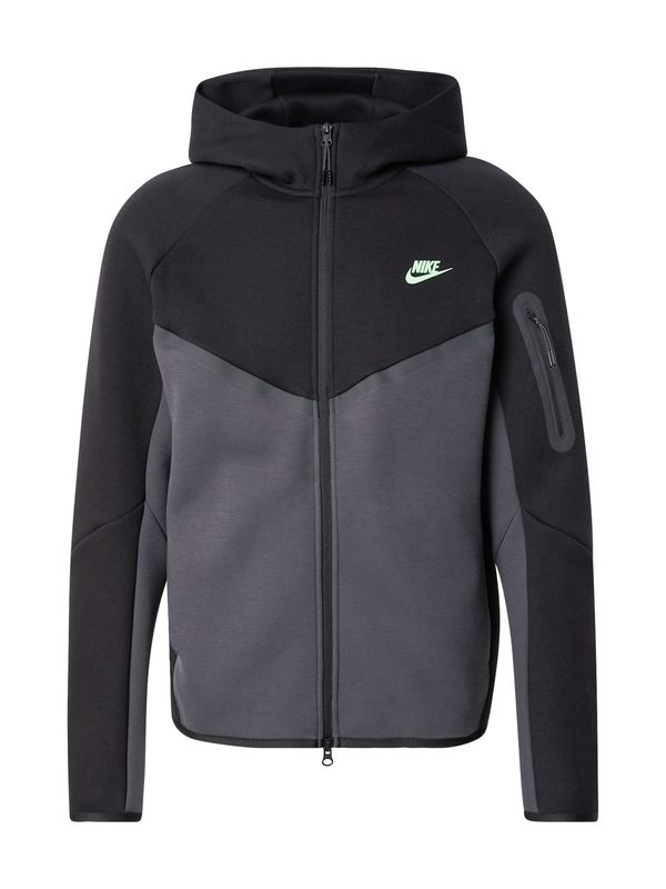Nike Sportswear Nike Sportswear Gornji dio trenirke 'TECH FLEECE'  siva melange / limeta / crna