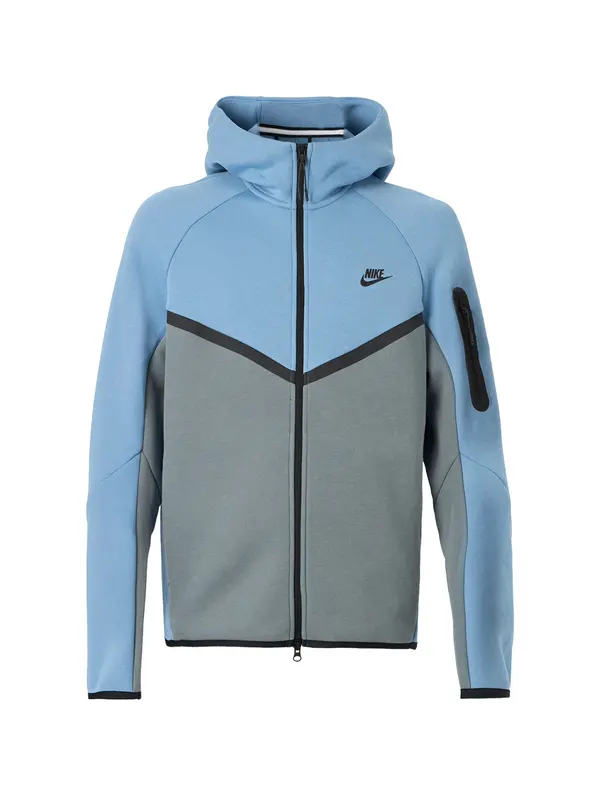 Nike Sportswear Nike Sportswear Gornji dio trenirke 'Tech Fleece'  sivkasto plava / svijetloplava / crna