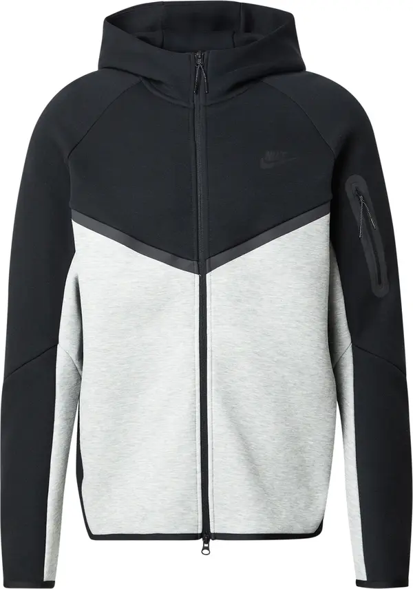 Nike Sportswear Nike Sportswear Gornji dio trenirke 'TECH FLEECE'  svijetlosiva / crna