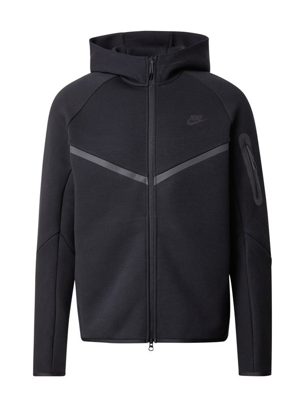 Nike Nike Sportswear Gornji dio trenirke 'TECH FLEECE'  tamo siva / crna