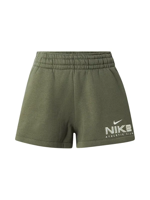 Nike Sportswear Nike Sportswear Hlače 'CLS+ FLC'  maslinasta / pastelno zelena / bijela