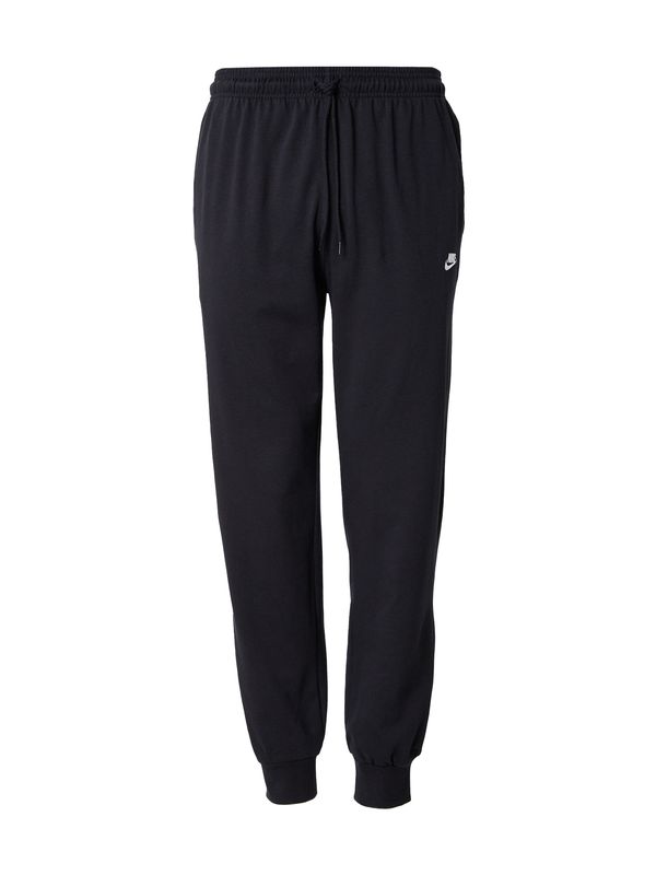Nike Nike Sportswear Hlače 'CLUB'  crna / bijela