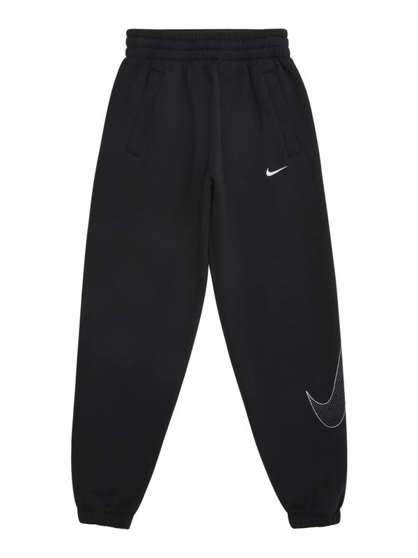 Nike Sportswear Nike Sportswear Hlače 'Club Fleece'  crna / bijela