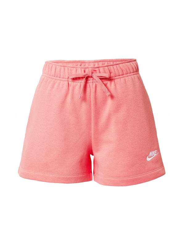 Nike Sportswear Nike Sportswear Hlače 'Club Fleece'  koraljna / bijela