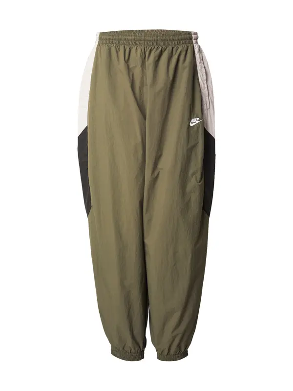 Nike Sportswear Nike Sportswear Hlače 'CLUB'  svijetlosiva / maslinasta / crna