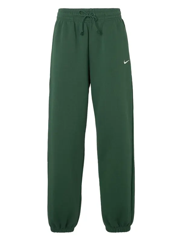 Nike Sportswear Nike Sportswear Hlače 'Phoenix Fleece'  tamno zelena / bijela