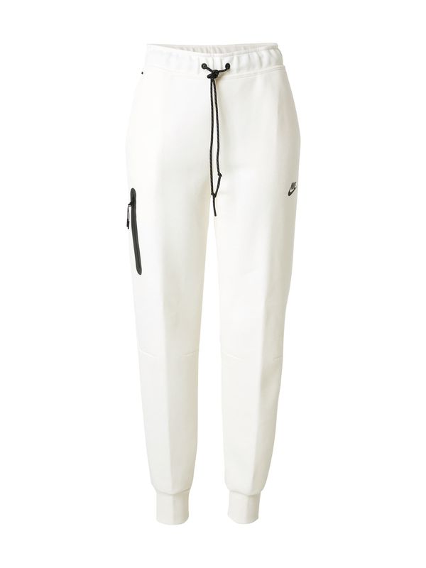 Nike Sportswear Nike Sportswear Hlače 'TCH FLC'  crna / bijela