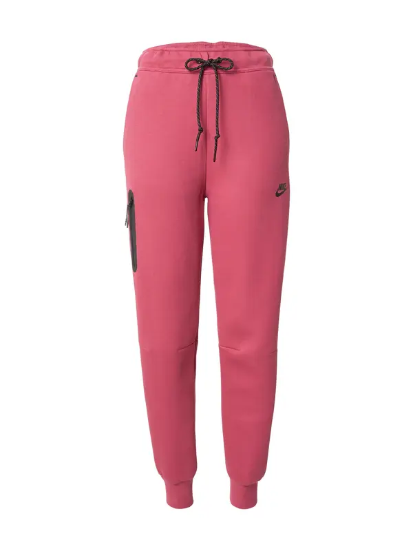 Nike Sportswear Nike Sportswear Hlače 'TCH FLC'  malina / crna