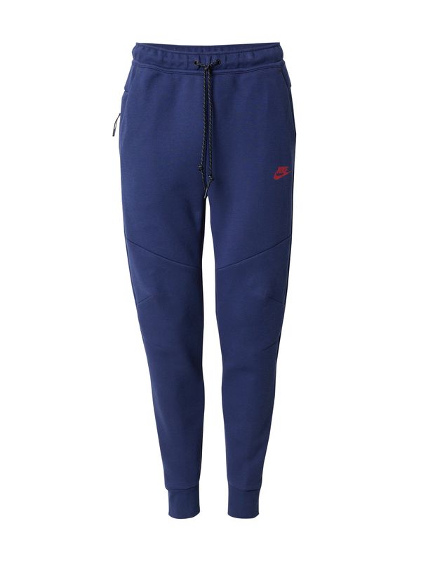 Nike Sportswear Nike Sportswear Hlače 'TCH FLC'  mornarsko plava / svijetlo crvena