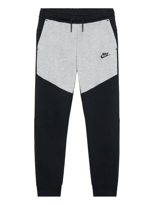 Nike Sportswear Nike Sportswear Hlače 'TCH FLC'  svijetlosiva / crna