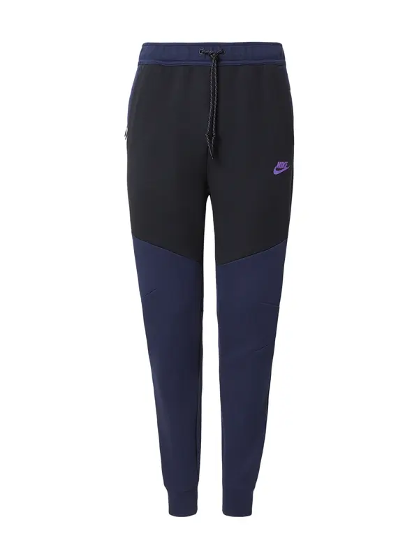 Nike Sportswear Nike Sportswear Hlače 'TCH FLC'  tamno plava / lavanda / crna