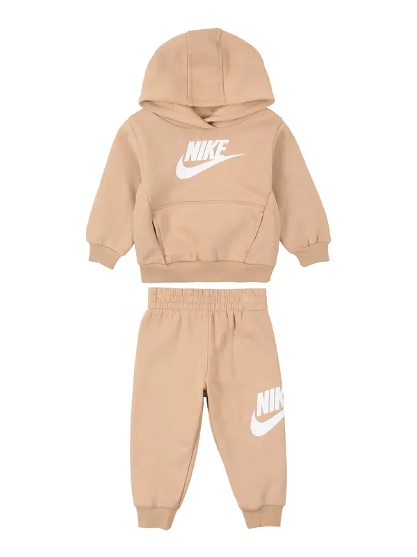 Nike Sportswear Nike Sportswear Jogging komplet 'CLUB FLEECE'  boja devine dlake (camel) / bijela