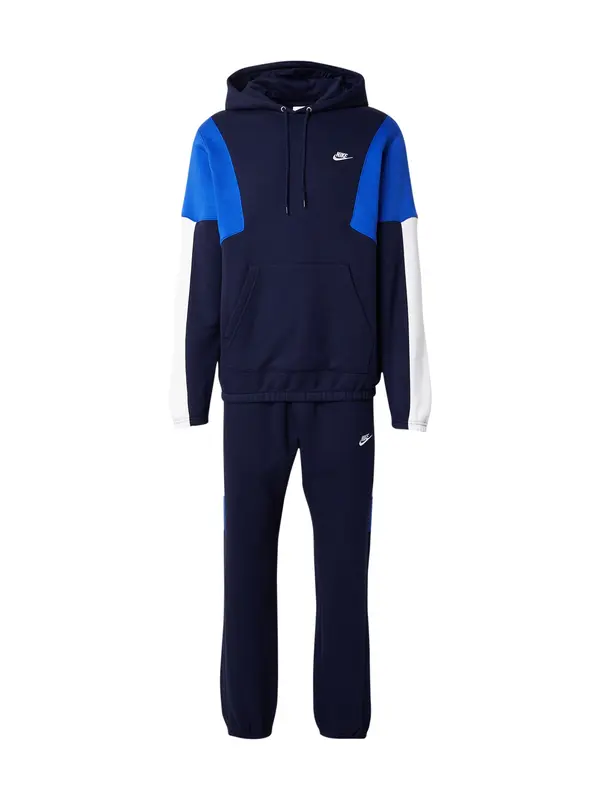 Nike Sportswear Nike Sportswear Jogging komplet 'CLUB FLEECE'  mornarsko plava / neonsko plava / bijela