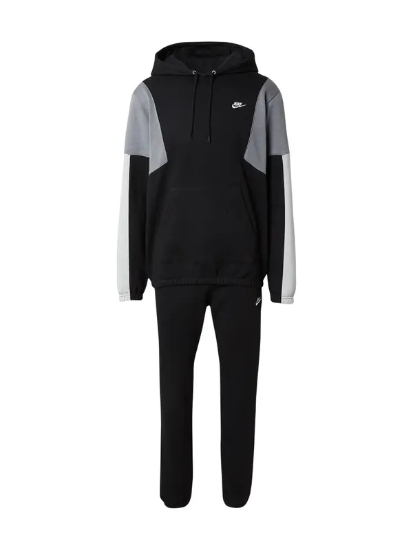 Nike Sportswear Nike Sportswear Jogging komplet 'CLUB FLEECE'  siva / crna / bijela
