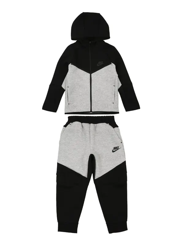 Nike Sportswear Nike Sportswear Jogging komplet 'TECH FLEECE'  svijetlosiva / crna