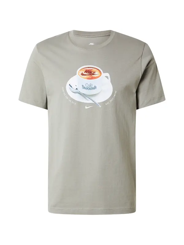 Nike Sportswear Nike Sportswear Majica 'CAFE SWOOSH MUG'  plava / karamela / maslinasta / bijela