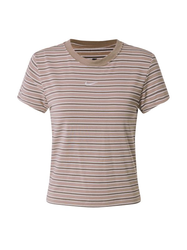 Nike Sportswear Nike Sportswear Majica  cappuccino / moka smeđa / bijela