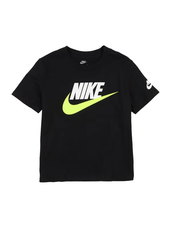 Nike Sportswear Nike Sportswear Majica 'CLUB FAMILY'  neonsko žuta / crna / bijela