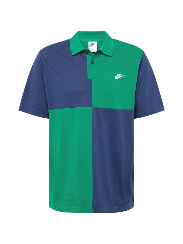 Nike Sportswear Nike Sportswear Majica 'CLUB'  tamno plava / sivkasto zelena / bijela