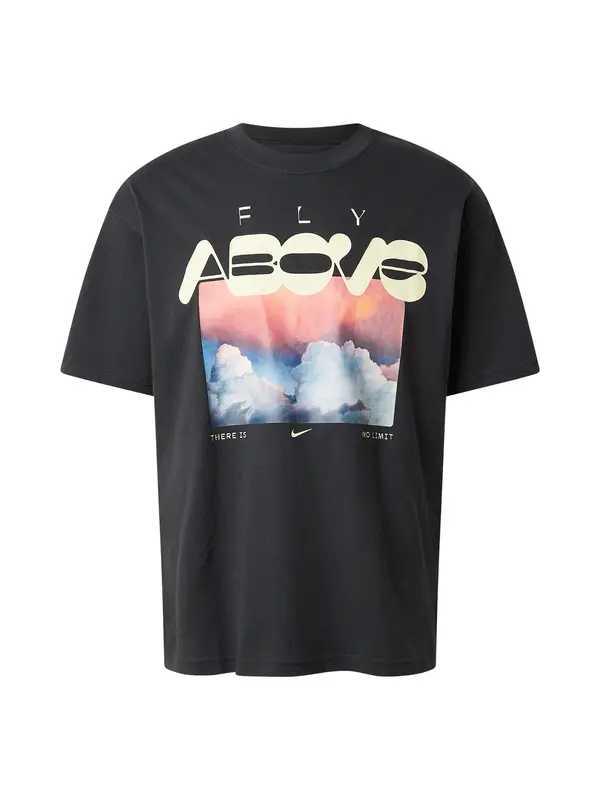 Nike Sportswear Nike Sportswear Majica 'FLY ABOVE'  nebesko plava / pastelno žuta / roza / crna