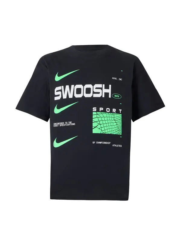 Nike Sportswear Nike Sportswear Majica 'M90 SWOOSH'  svijetlozelena / crna / bijela