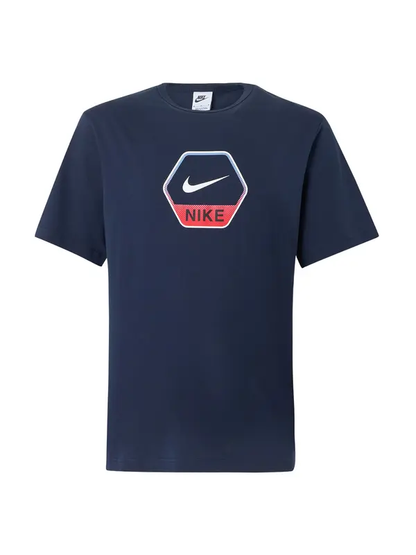 Nike Sportswear Nike Sportswear Majica  mornarsko plava / tamno narančasta / bijela